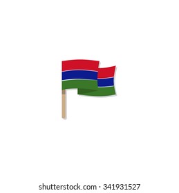 Flag of Gambia - vector illustration