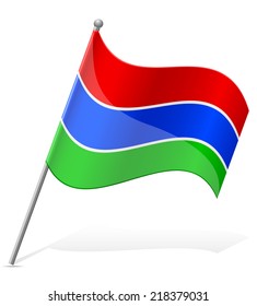 flag of Gambia vector illustration isolated on white background