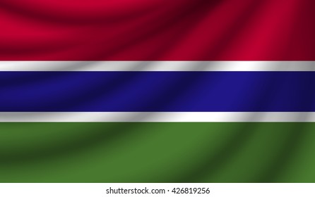 Flag of Gambia,vector illustration