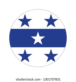 Flag of Gambier Islands. Circular icon on white background, vector illustration.
