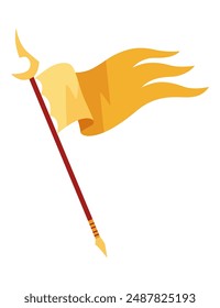 Flag game icon. Vector cartoon game ui symbol. Gui of rpg computer or mobile game