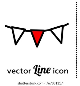 flag garland vector icon