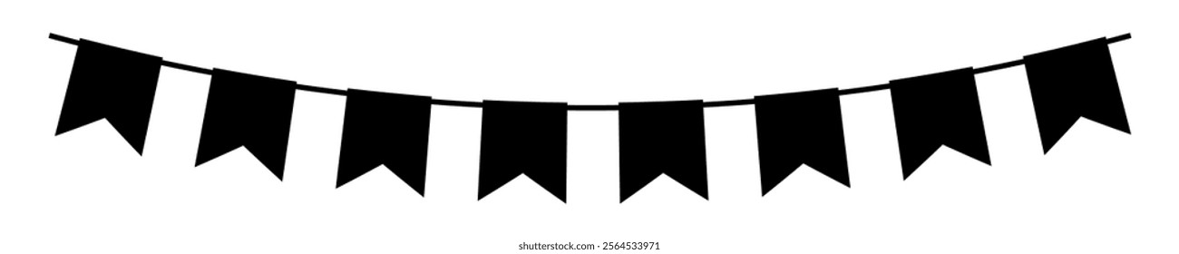 flag garland vector. Pennant flag.