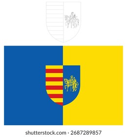 Flagge von Genk, Vektorgrafik