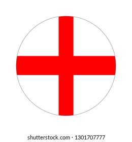 Flag of Georges Cross,. Circular icon on white background, vector illustration.