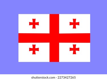 Bandera de Georgia, segunda ilustración plana de una bandera de Georgia. EPS 10.