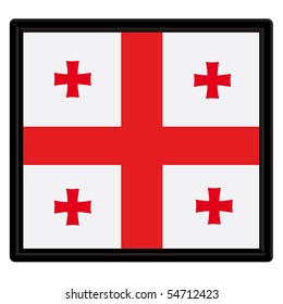 Flag of Georgia with black frame