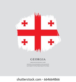 Flag of Georgia, brush stroke background