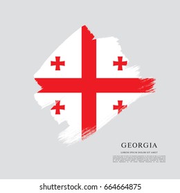 Flag of Georgia, brush stroke background