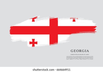 Flag of Georgia, brush stroke background