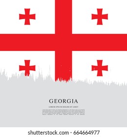 Flag of Georgia, brush stroke background