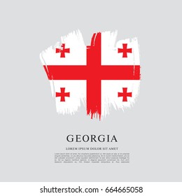 Flag of Georgia, brush stroke background
