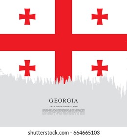 Flag of Georgia, brush stroke background