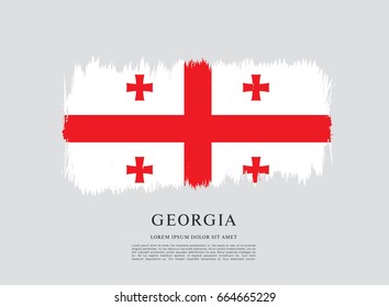 Flag of Georgia, brush stroke background