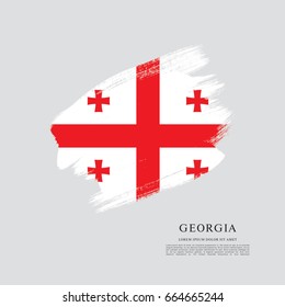 Flag of Georgia, brush stroke background