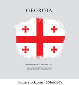 Flag of Georgia, brush stroke background