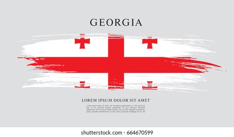 Flag of Georgia, brush stroke background