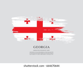 Flag of Georgia, brush stroke background svg