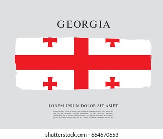 Flag of Georgia, brush stroke background