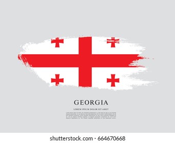 Flag of Georgia, brush stroke background