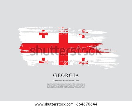 Flag of Georgia, brush stroke background