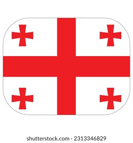 Bandera de Georgia. Bandera de Georgia en forma de diseño 
