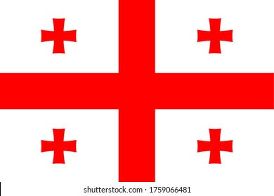 Flag of Georgia, National Georgia flag, The capital city is Tbilisi.