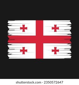 Flag of Georgia national country symbol vector illustration