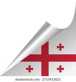 Bandeira da Geórgia espiando sob uma casca de canto.