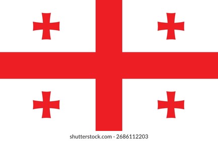 Flag von Georgia Printable EPS