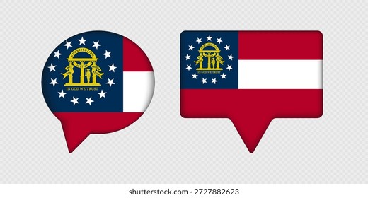 Bandeira do Estado da Geórgia em Speech Bubble.