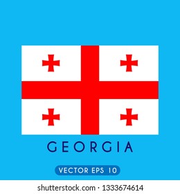 Flag of Georgia, Georgia Flag Template Design. Vector Eps 10