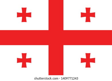 Flag of Georgia vector illustration