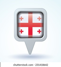  Flag of Georgia, vector illustration
