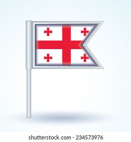 Flag of Georgia, vector illustration