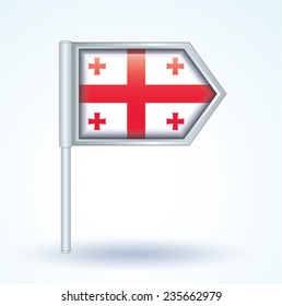 Flag of Georgia, vector illustration