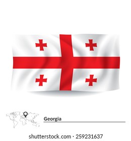 Flag of Georgia - vector illustration