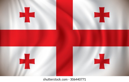Bandera de Georgia - ilustración vectorial