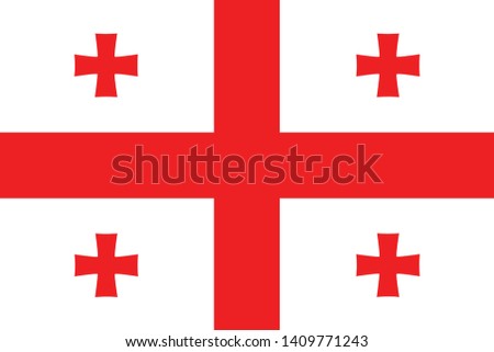 Flag of Georgia vector illustration