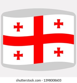 flag of Georgia,  vector illustration, flat style