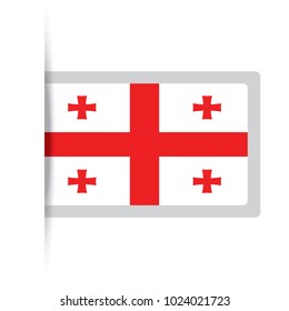 Flag of Georgia. Vector illustration of a stylized flag.
The slit in the paper with shadows. isolated on white.