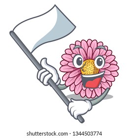 With flag gerbera flowers in the cartoon shape