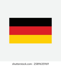 Flag of German Black Red Yellow  