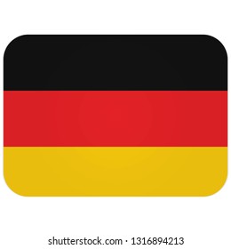 Flag of germany Abstract concept, icon, button. illustration on white background.