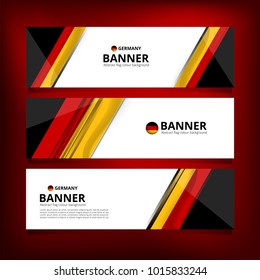 Flag of Germany Banner Background for Independence Day and other events, Vector illustration Design