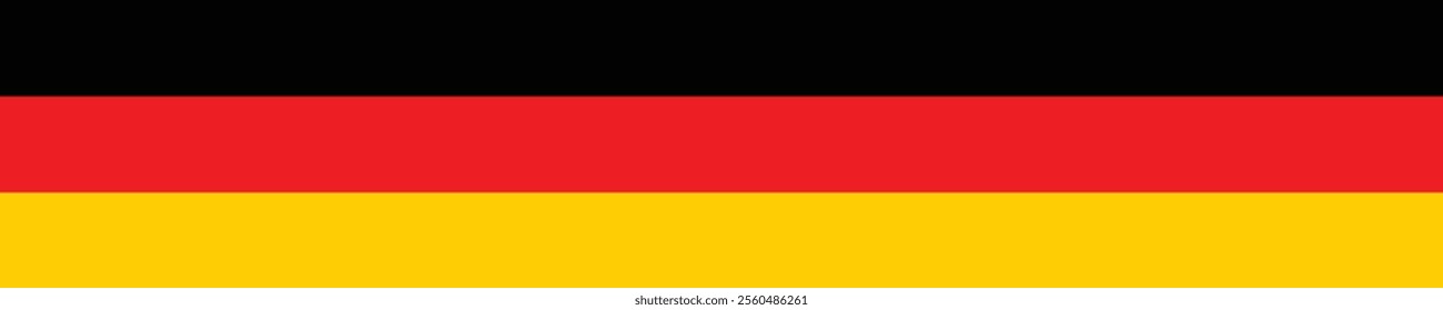 Flag of Germany. Germany banner. Germany flag long banner digital vector illustration.
