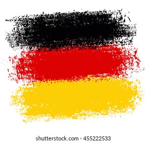 Flag of Germany from brush strokes in grunge style