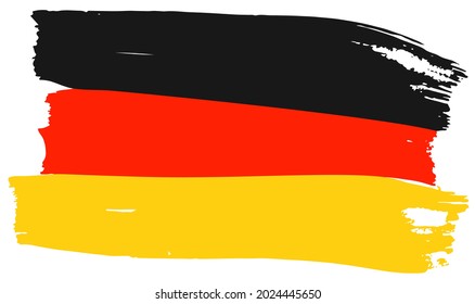  Bandera de Alemania Acariciar el pincel. Esbozo dibujado a mano. Estilo de doodle Ilustración vectorial