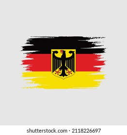 Bandera de Alemania con estilo de pincel