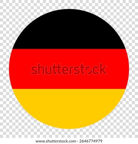 Flag of Germany. Germany circle flag logo icon computer vector illustration design. Checkerboard background.